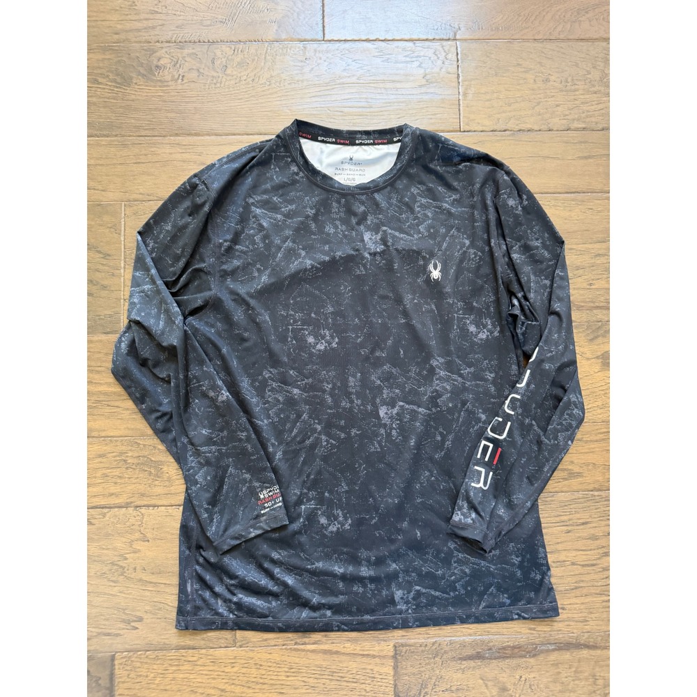 Spyder Swim Rash Guard Long Sleeve Size Large